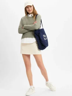 american vintage Röcke*Damen Minirock sand meliert