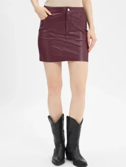 Noisy May Röcke*Damen Minirock - MNKate bordeaux uni