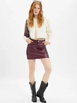 Noisy May Röcke*Damen Minirock - MNKate bordeaux uni