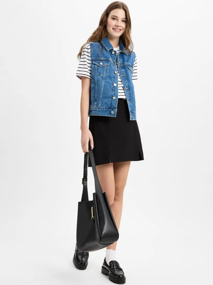 Msch Copenhagen Röcke*Damen Minirock - MSCHcally Chana schwarz uni