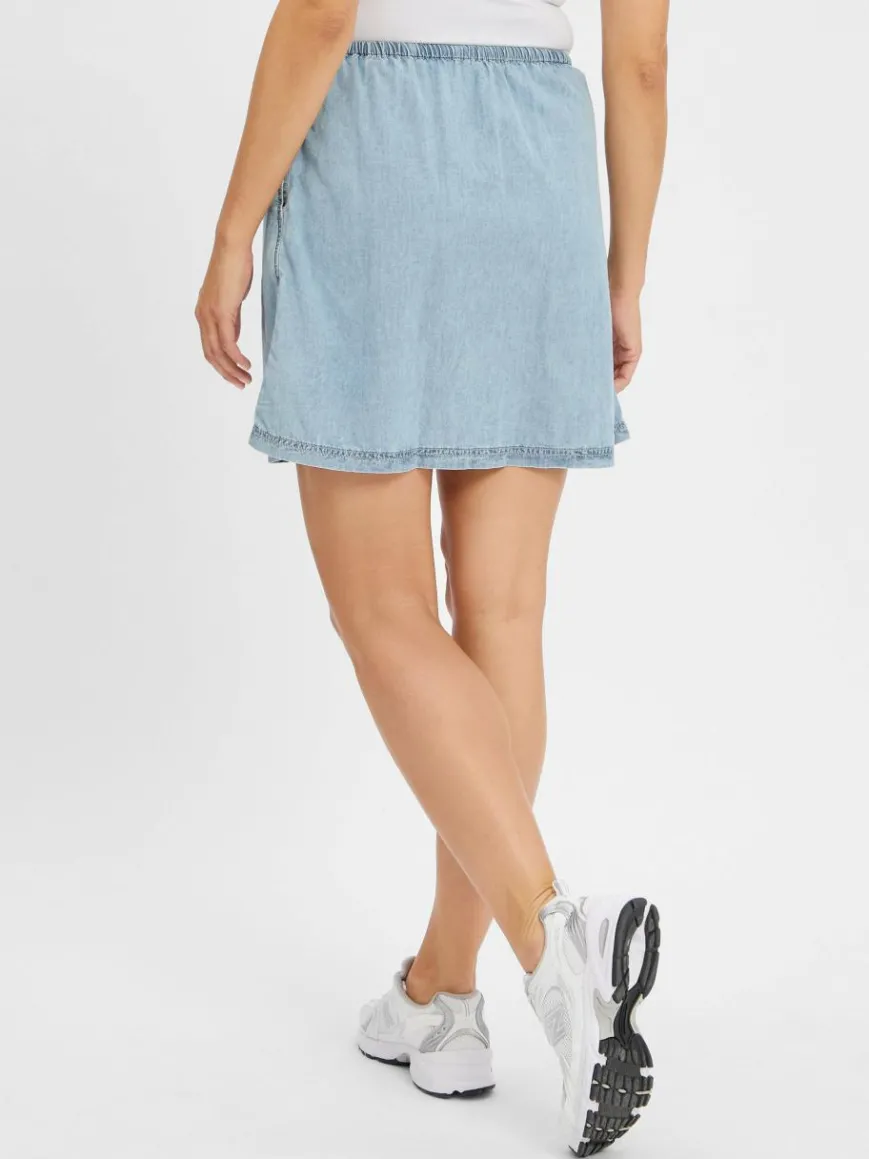 american vintage Röcke*Damen Minirock - Paybou hellblau uni