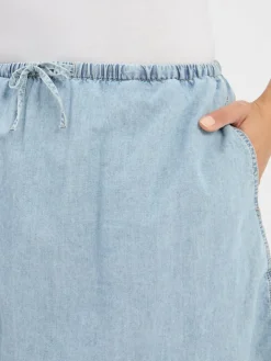 american vintage Röcke*Damen Minirock - Paybou hellblau uni