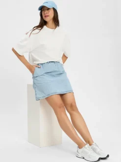 american vintage Röcke*Damen Minirock - Paybou hellblau uni