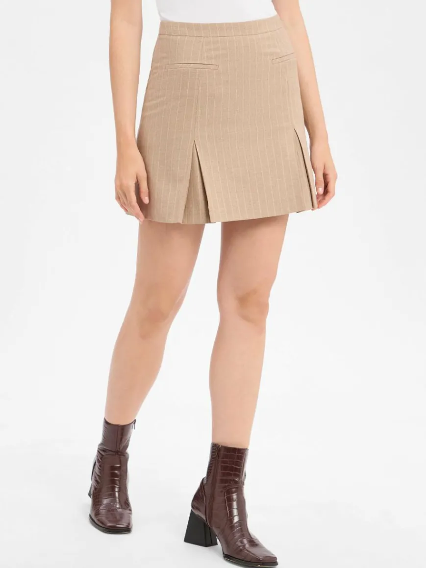 HUGO Röcke*Damen Minirock - Ramola beige gestreift