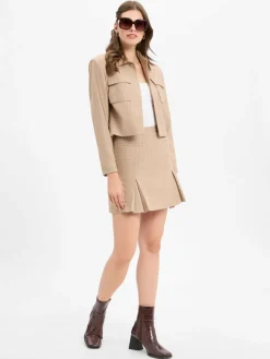 HUGO Röcke*Damen Minirock - Ramola beige gestreift