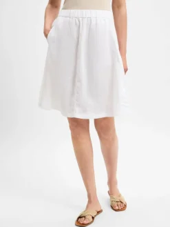 Marie Lund Röcke*Damen Minirock aus Leinen weiß uni