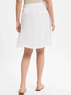 Marie Lund Röcke*Damen Minirock aus Leinen weiß uni
