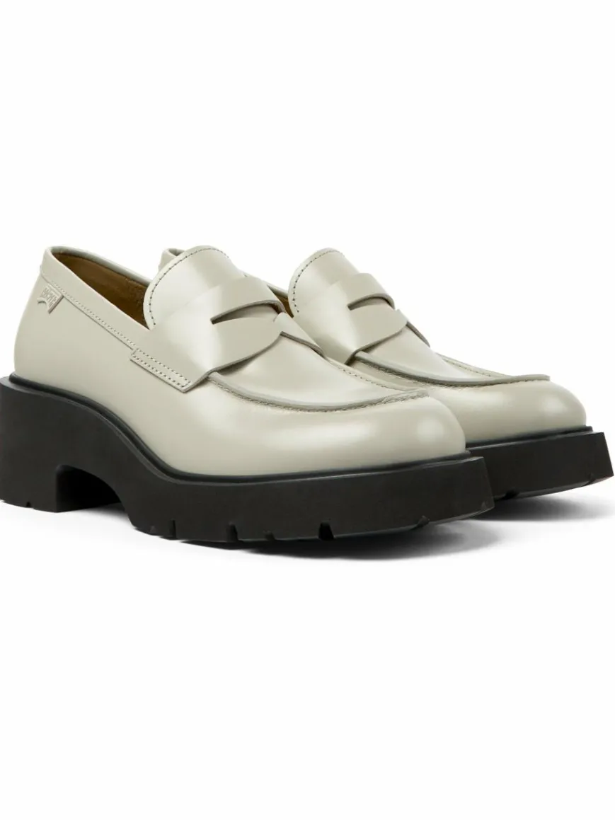 Camper Slipper*Damen Mokassins - Milah grau uni