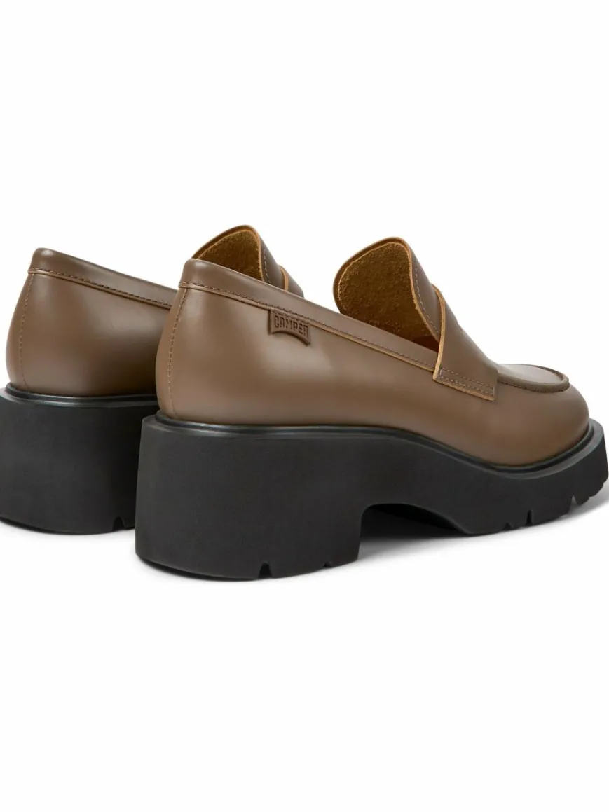 Camper Slipper*Damen Mokassins - Milah braun uni