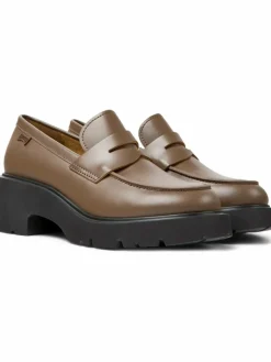 Camper Slipper*Damen Mokassins - Milah braun uni