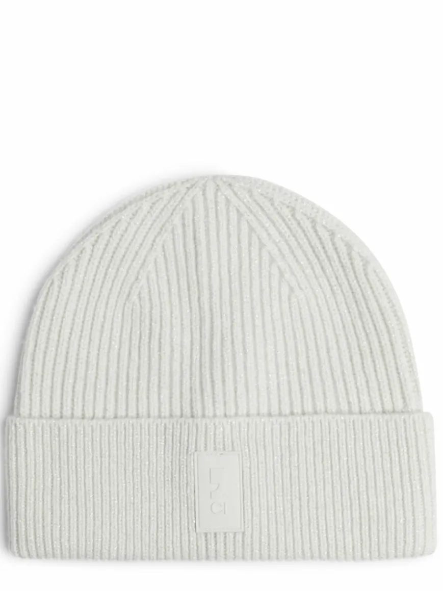 comma casual identity Mützen & Hüte*Damen Mütze ecru silber uni