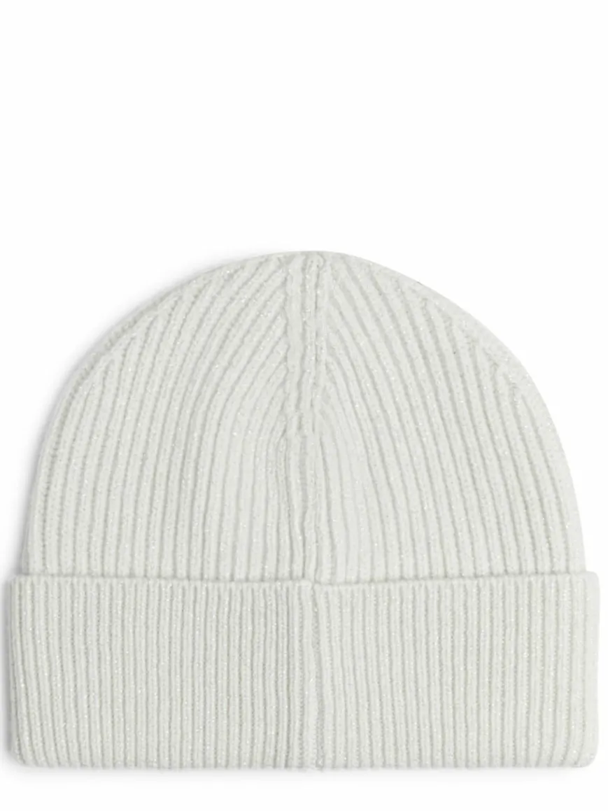 comma casual identity Mützen & Hüte*Damen Mütze ecru silber uni