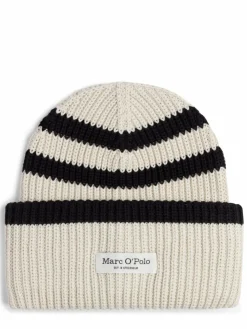 Marc O'Polo Mützen & Hüte*Damen Mütze beige schwarz gestreift