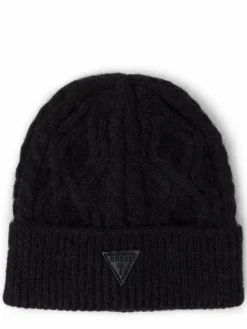 GUESS Mützen & Hüte*Damen Mütze mit Alpakaanteil schwarz uni