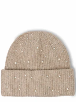 Vila Mützen & Hüte*Damen Mütze mit Wollanteil - VISummer beige meliert