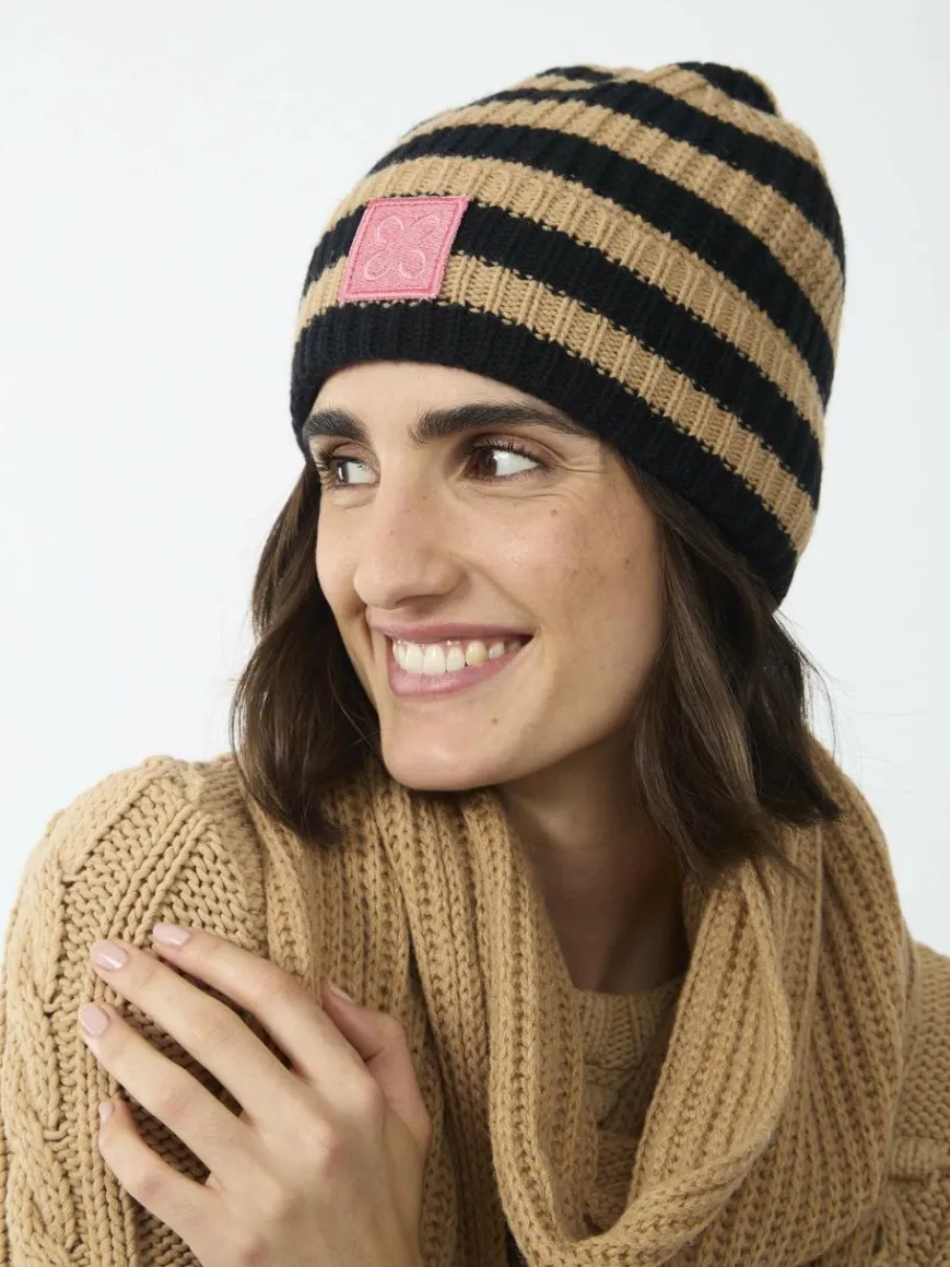 Codello Mützen & Hüte*Damen Mützen beige gestreift
