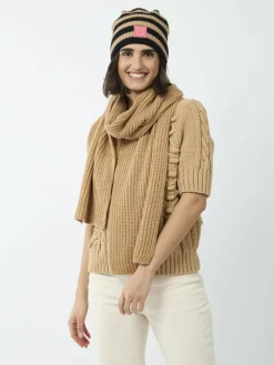 Codello Mützen & Hüte*Damen Mützen beige gestreift