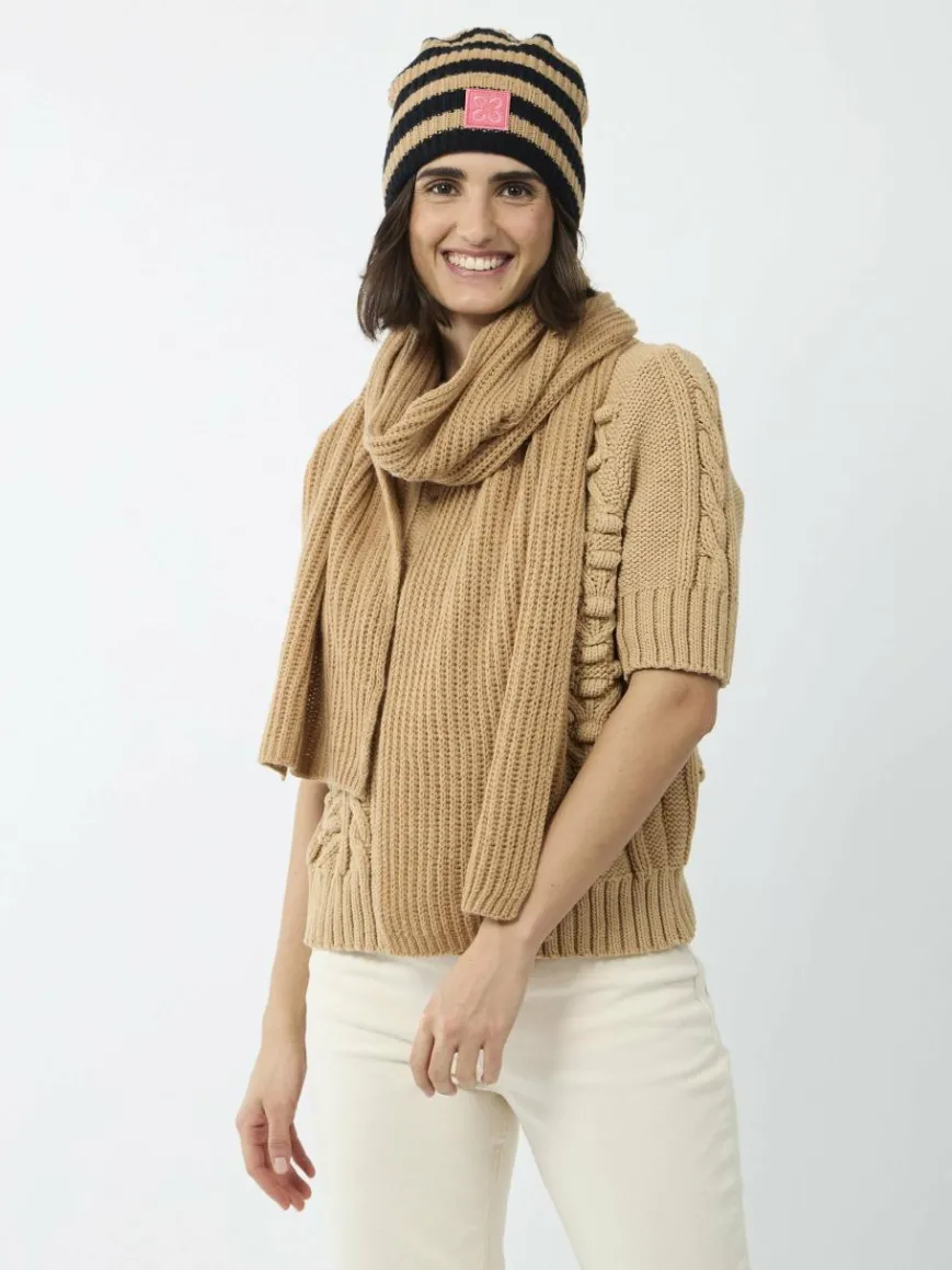 Codello Mützen & Hüte*Damen Mützen beige gestreift