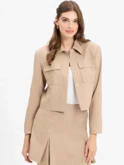 HUGO Blazer*Damen Nadelstreifen-Blazer - Alero beige gestreift