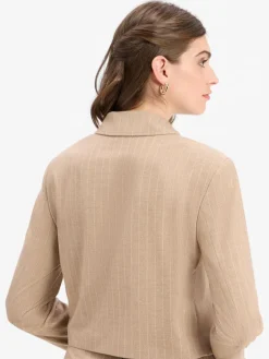 HUGO Blazer*Damen Nadelstreifen-Blazer - Alero beige gestreift