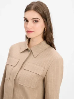 HUGO Blazer*Damen Nadelstreifen-Blazer - Alero beige gestreift