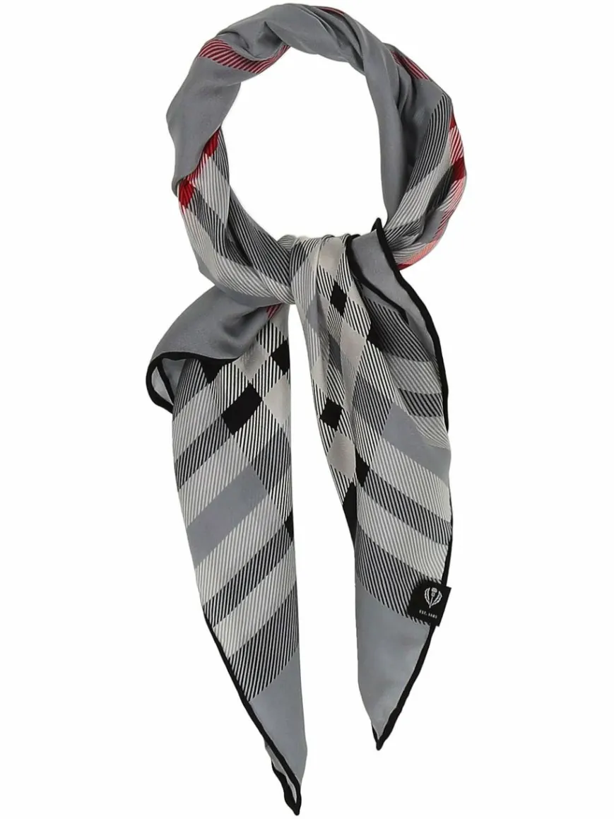 Fraas Schals & Tücher*Damen Nickituch grau kariert