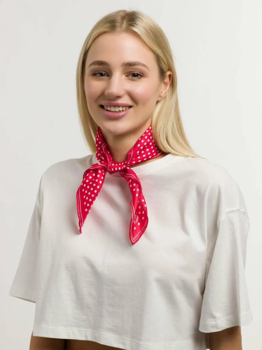 Fraas Schals & Tücher*Damen Nickituch rot gemustert