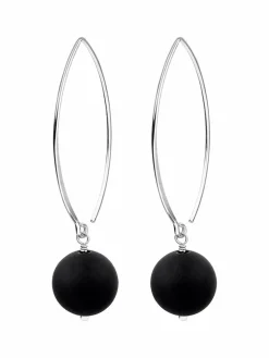 Nenalina Schmuck*Damen Ohrringe schwarz uni