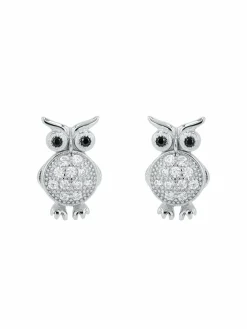 amor Schmuck*Damen Ohrstecker schwarz uni