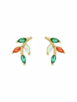 amor Schmuck*Damen Ohrstecker grün uni