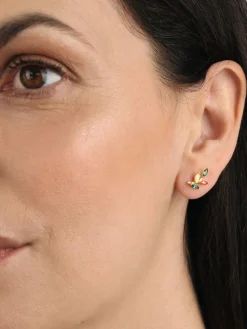 amor Schmuck*Damen Ohrstecker grün uni