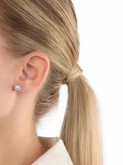 amor Schmuck*Damen Ohrstecker weiß uni