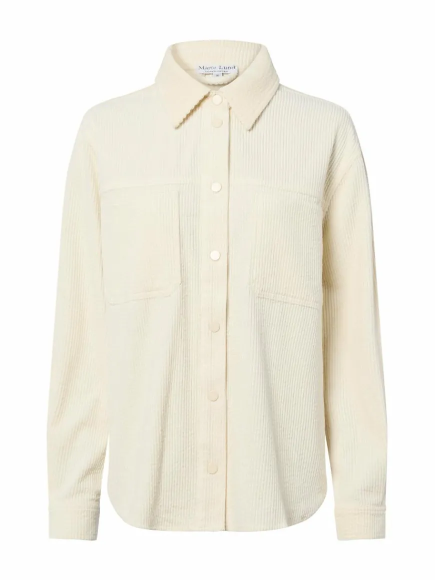Marie Lund Collection Jacken & Westen|Blusen*Damen Overshirt ecru uni