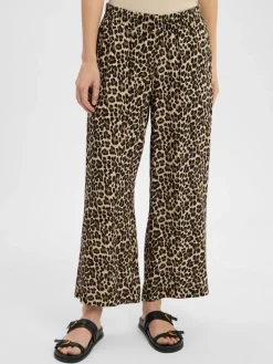 zero Hosen*Damen Palazzo Hose beige braun gemustert