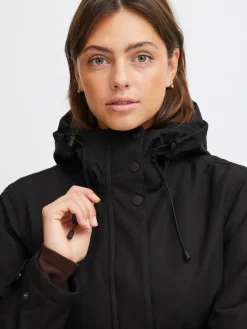 North Bend Jacken & Westen*Damen Parka schwarz uni