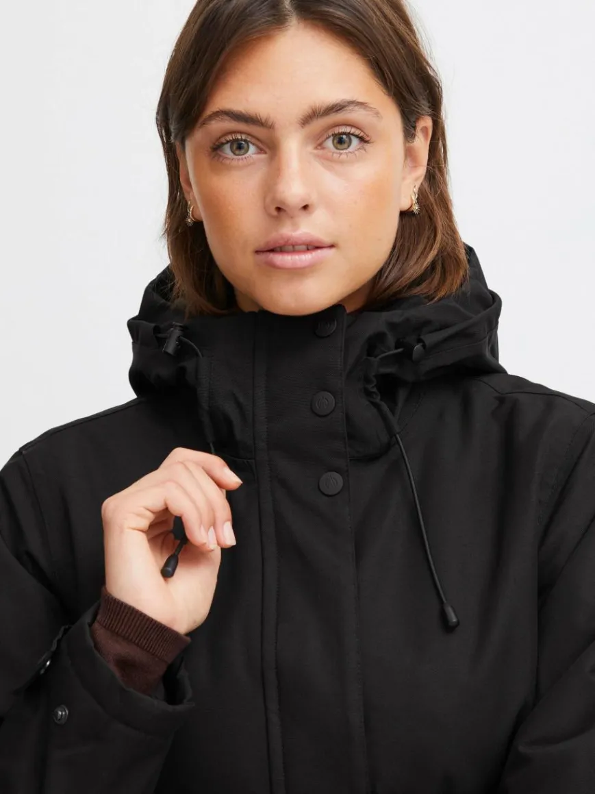 North Bend Jacken & Westen*Damen Parka schwarz uni