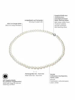 Valero Pearls Schmuck*Damen Perlen-Kette weiß uni