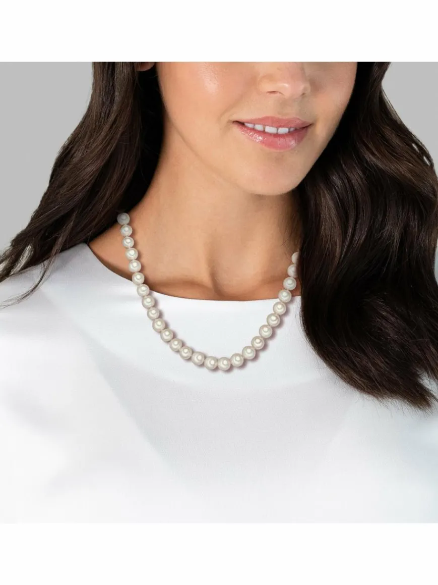 Valero Pearls Schmuck*Damen Perlen-Kette weiß uni