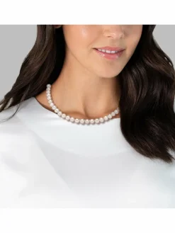 Valero Pearls Schmuck*Damen Perlen-Kette - Classic weiß uni