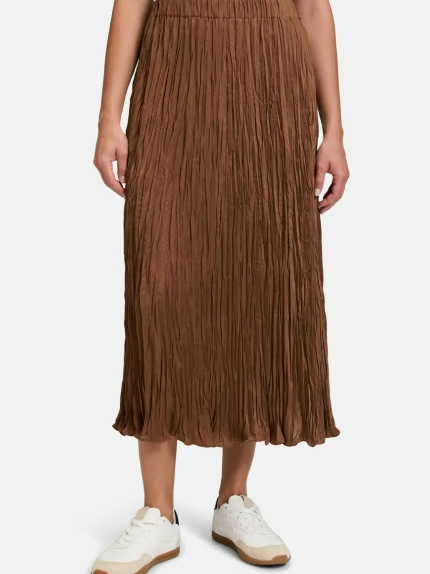 Betty Barclay Röcke*Damen Plisseerock braun nougat uni