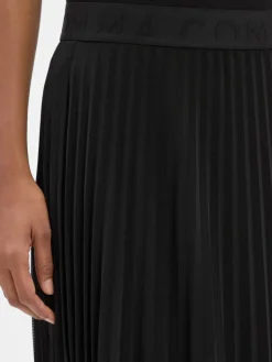 comma Röcke*Damen Plisseerock schwarz uni