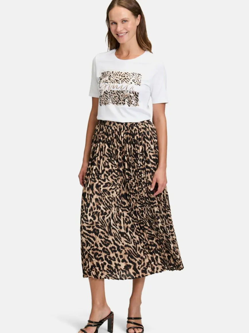 Betty Barclay Röcke*Damen Plisseerock schwarz mehrfarbig gemustert