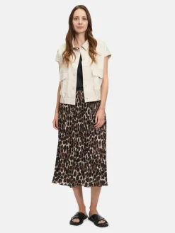 Betty & Co Röcke*Damen Plisseerock braun mehrfarbig gemustert