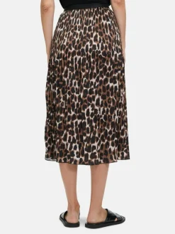 Betty & Co Röcke*Damen Plisseerock braun mehrfarbig gemustert