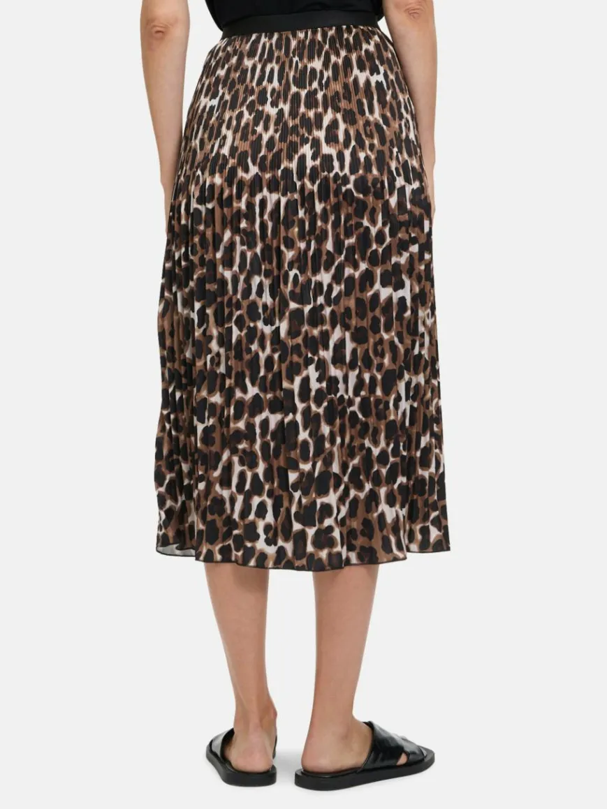 Betty & Co Röcke*Damen Plisseerock braun mehrfarbig gemustert