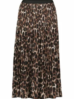 Betty & Co Röcke*Damen Plisseerock braun mehrfarbig gemustert
