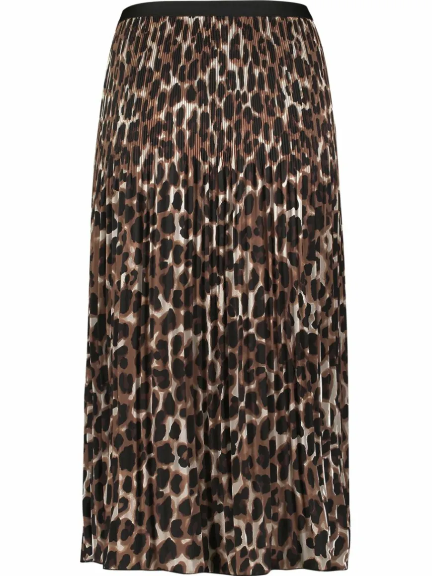 Betty & Co Röcke*Damen Plisseerock braun mehrfarbig gemustert