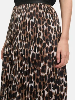 Betty & Co Röcke*Damen Plisseerock braun mehrfarbig gemustert