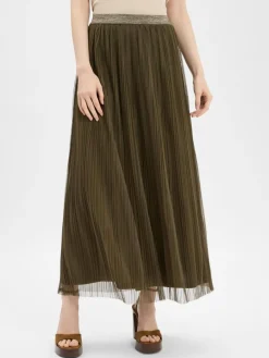 Nümph Röcke*Damen Plisseerock - Numea oliv uni