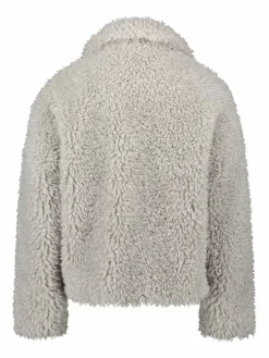 Amber & June Jacken & Westen*Damen Plüschjacke grau light stone uni
